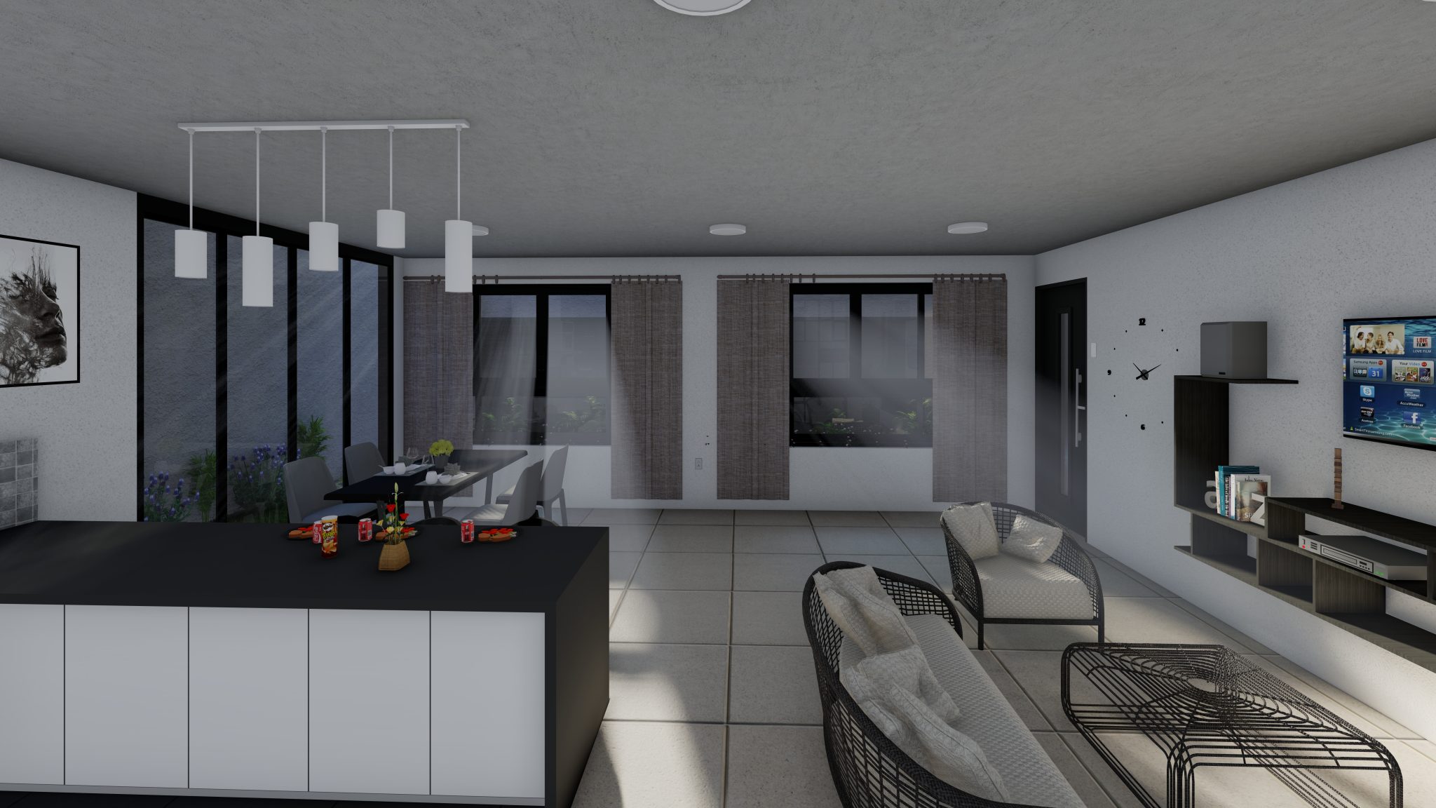 DEPARTAMENTO 102 - COCINA COMEDOR Y SALA