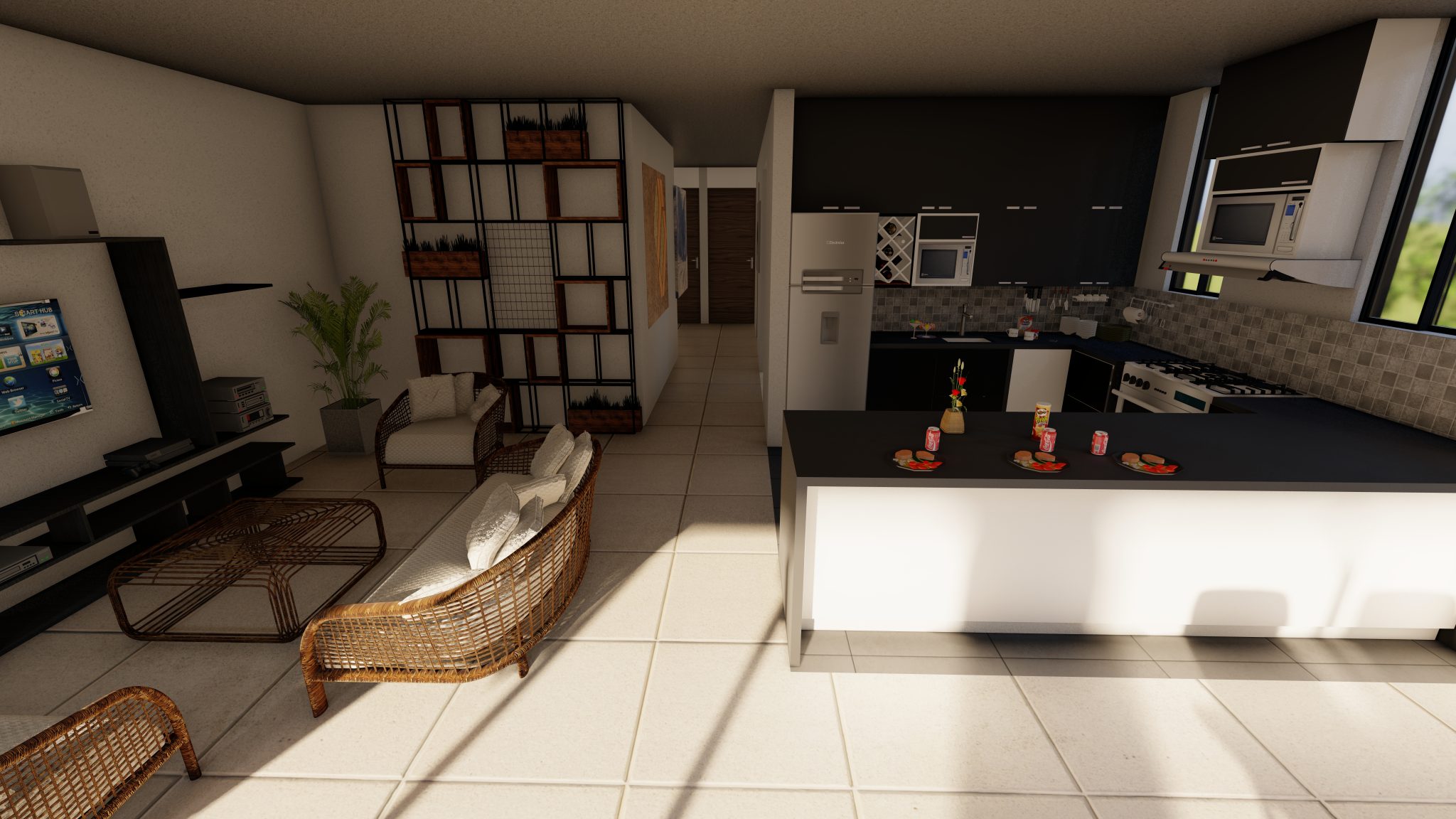 RENDER INTERIOR DEPARTAMENTO 201